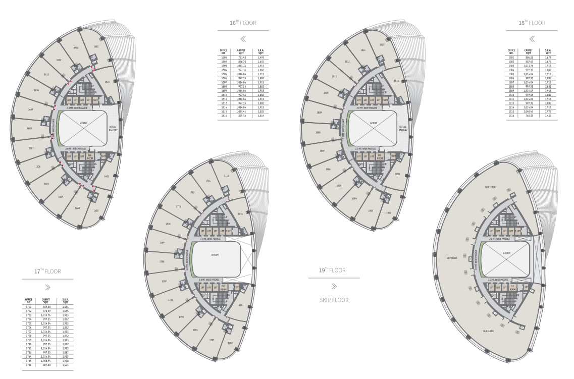 Offices for sale at Shivalik Curv, GIFT City Floor plan